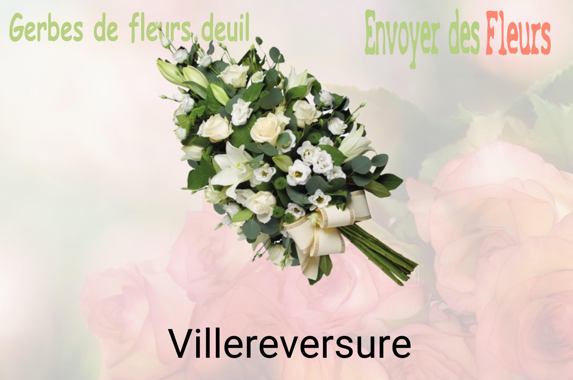 Gerbe de fleurs de deuil livrée à Villereversure
